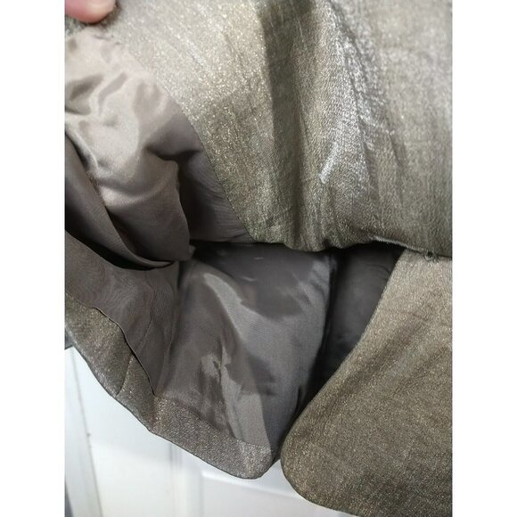 Adrianna Panel Evening Essentials Metallic Taupe Runched Collar Timeless Jacket. - Picture 8 of 14